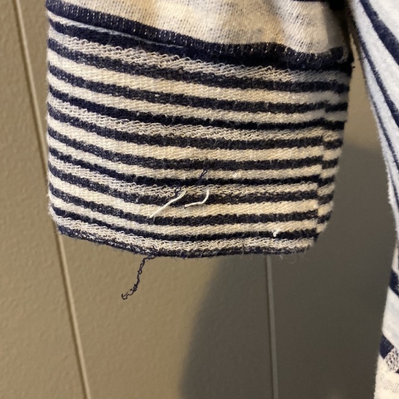 Z Three Dots Women’s Extra Small Short Sleeve T Shirt Striped Wrap Back Detail - Picture 5 of 7